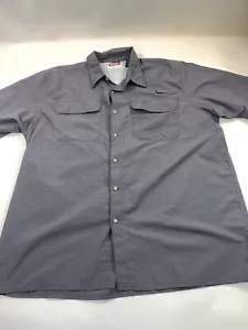 Wrangler Shirt Mens XL Brown Short Sleeve Pockets Outdoor Button Up - Imagen 1 de 11