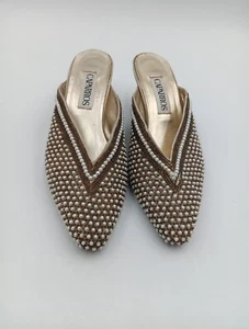 Vintage 90'S CAPARROS LADIES BEADED MULES - Picture 1 of 10