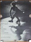 vintage Original 1970's HARVARD University figure skating poster Olympic champs
