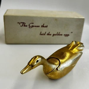 Antique Mini Perfume Bottle Goose That Laid The Golden Egg Original Box - Picture 1 of 9