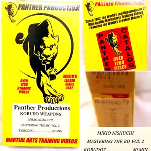 MARTIAL ARTS PANTHER PRODUCTIONS KOBUDO WEAPONS MASTERING THE BO VOL 2 VHS VTG - Imagen 1 de 8