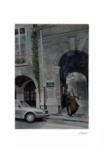 ALARICO GATTIA -  Tavola originale Place des Vosges (illustrazione per romanzo) - Imagen 1 de 1