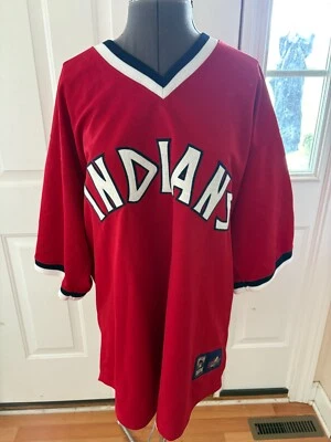 Vintage Cleveland Indians Red Cooperstown Collection Jersey Mens 3XL Majestic - Image 1 of 4