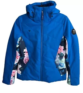 Chaqueta de esquí aislante Obermeyer Lorena para mujer talla 4 azul floral snowboard - Imagen 1 de 21