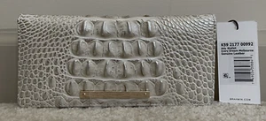 Brahmin Melbourne ADY Slim Bifold Wallet Clutch IVORY DREAM Silver Metallic NWT - Picture 1 of 10