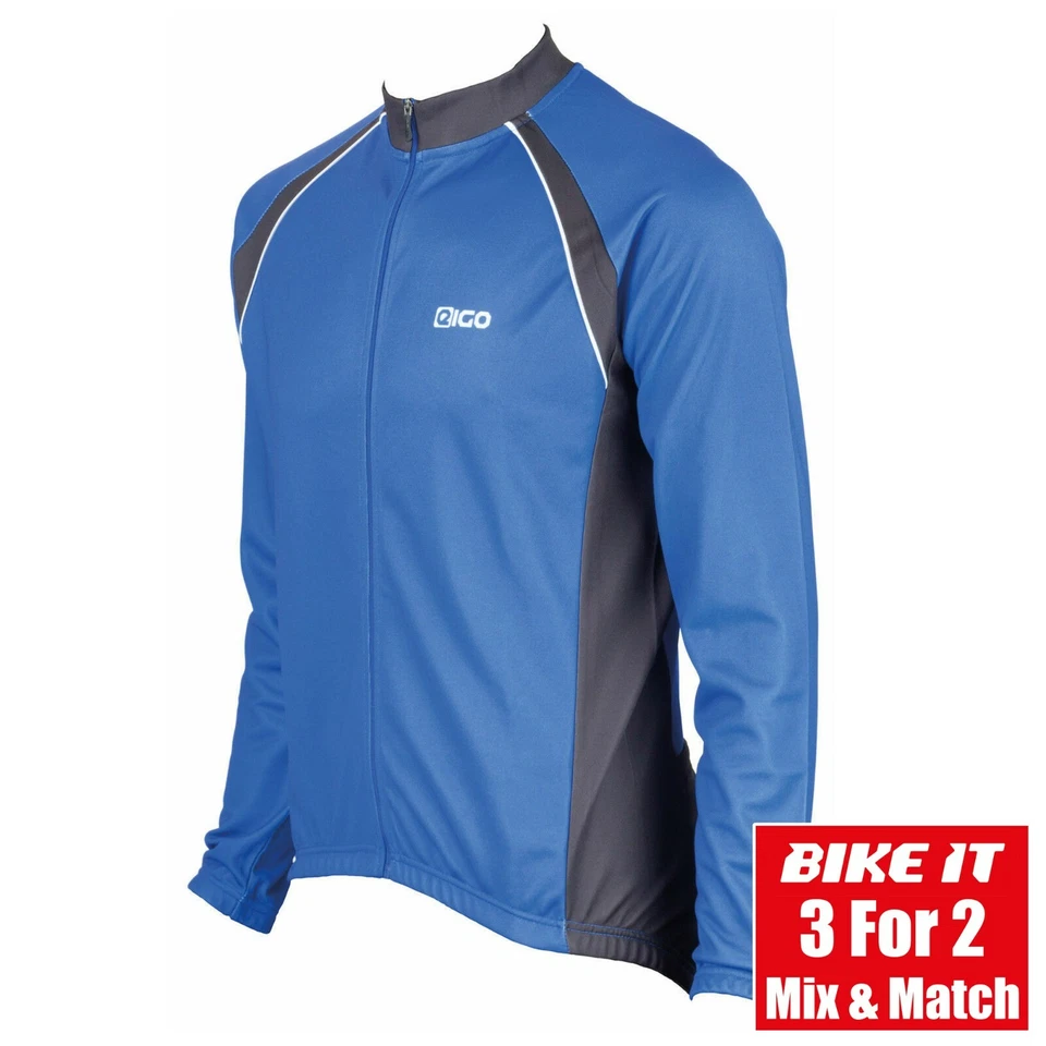 EIGO LOGIC LANGARM THERMO FAHRTRIKOT WINTER/FRÜHLINGSSTRASSE/MTB BLAU