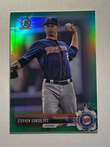 STEPHEN GONSALVES 2017 Bowman Chrome Prospect #BCP44 Green Refractor 2/99 (E3) - Picture 1 of 2