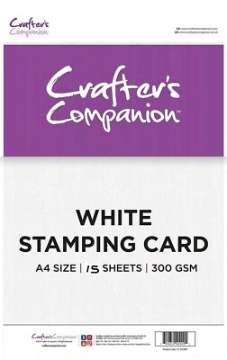 15 x A4 Crafter's Companion A4 White Stamping Card 300gsm NEW