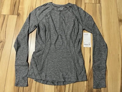 Top Athleta Para Mujer Pacifica Illume UPF Ajustado 1/4 Cremallera Manga Larga Gris XS Nuevo Foto 1 de 4