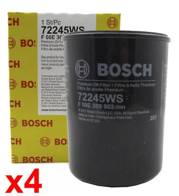 Filtro de aceite BOSCH 4 piezas para Chevy Express Silverado GMC Savana Hummer H1 72245WS Foto 1 de 4