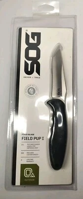 Nuevo cuchillo de hoja fija SOG Field Pup I hoja de 4" funda de cuero  Foto 1 de 4