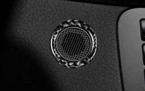 2011-2014 Real Carbon Fiber Dashboard Upper Microphone Ring Fit For Benz C-Class - Imagen 1 de 6