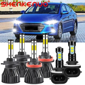 Combo faros LED altos bajos + bombillas antiniebla para Hyundai Elantra 2013-2017 6X - Imagen 1 de 12