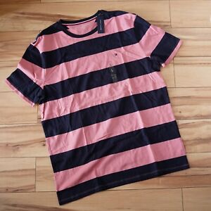 Tommy Hilfiger Men's Short Sleeve Crew-Neck Stripe Tee T-Shirt 