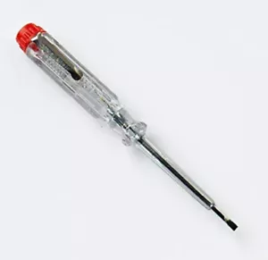 SMALL 140MM NEON MAINS ELECTRICAL TEST TESTER SCREWDRIVER LIVE CABLE WIRE - Picture 1 of 5
