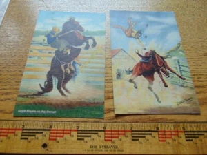 2 Rodeo post cards- Lloyd Meyers on Big Enough & Dudes Taught Here - Picture 1 of 7