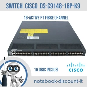 CISCO DS-C9148-16P-K9 MDS 9148 48-Port SWITCH 16-Active PT Fibre Channel - Imagen 1 de 3