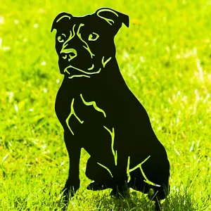 Staffordshire Terrier Garten Ornamente Statue Hund Besitzer Sie Ihn Geschenke Wohndeko - Bild 1 von 41