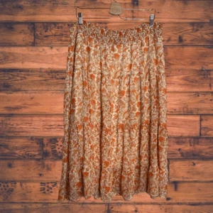 Cato Orange Floral Tiered Skirt Size 18/20W - Picture 1 of 5