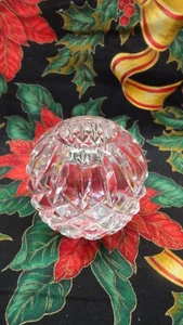 Vintage Waterford Clear Crystal Cut Round Taper Candle Holder Nice - Picture 1 of 5