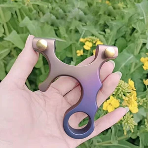 Fionda portatile fascia di gomma piatta catapulta caccia arco tiro con l'arco strumento - Foto 1 di 16