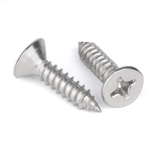 M4 M5 M6 M8 Countersunk Self Tapping Screws Tappers - A2 304 Stainless Steel - Picture 1 of 4