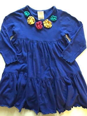 Vestido Niñas Mallory Mayo Talla 5 Manga Larga Azul Ocasión Especial Colorido Foto 1 de 4