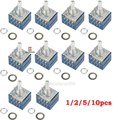 1-10PCS Potentiometer Log ALPS 100K Audio Amp Volume Control Pot Stereo Loudness - Image 1 of 4