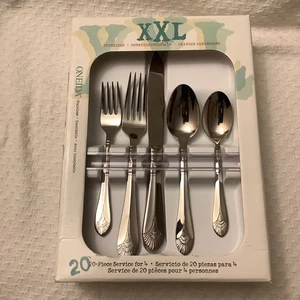 Oneida NEW YORK XXL OVERSIZE servizio inox 20 pezzi per 4 posate - Foto 1 di 5
