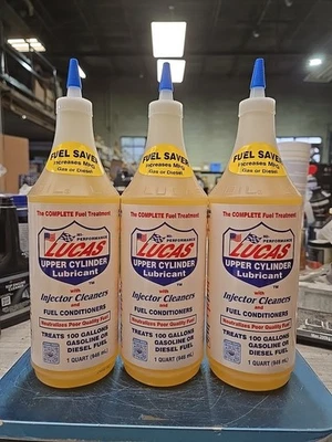 Lucas Oil 10003 Upper Cylinder Lubricant & Fuel Treatment- 1Qt Bottles- Lot Of 3 - Image 1 of 4