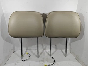 11-20 Grand Cherokee Durango Front Seat Headrest Set Active Leather Beige OEM - Picture 1 of 19