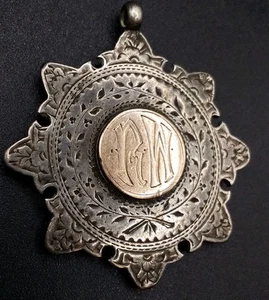Orologio argento 1901 fob pesante grande corona Inn verde oca Wigan - Foto 1 di 6