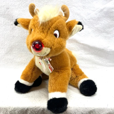 "Peluche Prestige Toy Rudolph the Red Nosed Reindeer 1999 - luces musicales 15""" Foto 1 de 4