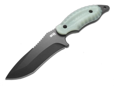 SOG Knives Kiku FX KU-2025 Black CPM-S35VN Steel Natural G-10 Fixed Blade Knife - Image 1 of 2