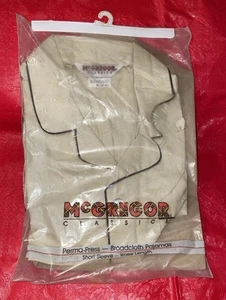 VTG New McGregor Shorts Pajama Set Mens M(38-40)Tan Short Slv Button Perma-Press - Picture 1 of 14
