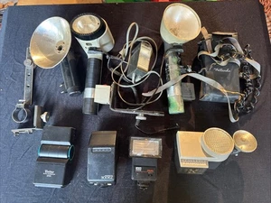 LOTE DE FLASHES Y ACCESORIOS VINTAGE - Sin probar - Imagen 1 de 24
