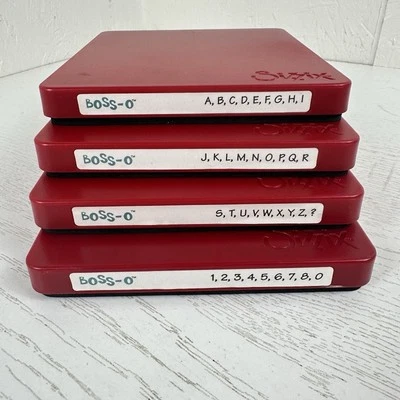 JUEGO DE 4 troqueles grandes Boss-O Sizzix números mayúsculas y signo de interrogación Foto 1 de 3