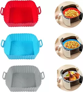 3x Airfryer 7-Zoll Silikonform für 3,5-5,5L Heißluftfritteuse, Wiederverwendbar - Bild 1 von 6