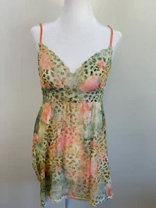 Claire Pettibone Schmetterlinge Netz Spitze Slip Babydoll Kleid S rosa Y2K Fee - Bild 1 von 8