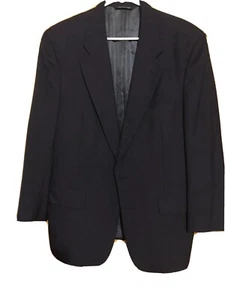 Mens Burberry London 100% Wool Black Blazer Sport Coat Jacket Darien Sport Shop - Picture 1 of 8