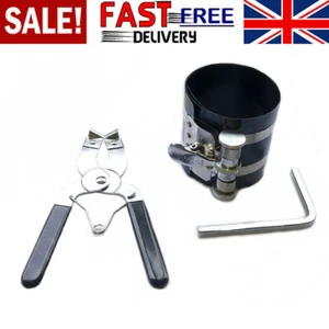 Piston Ring Installer Plier Engine Compressor Adjustable Ratchet Ring Tools Set - Picture 1 of 9