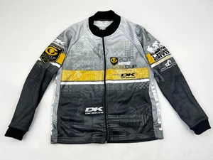 NEW DK Bike Sweater Youth Size Large Gray Gold BMX Full Zip Long Sleeve Kids -3- - Picture 1 of 13