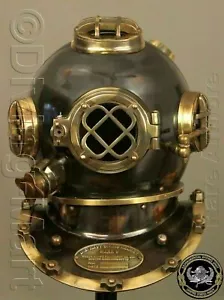 CASCO SUBACQUEO SUBACQUEO VINTAGE BOSTON NAVY MARK V ACCIAIO RAME IMMERSIONI SUBACQUEE SCA - Foto 1 di 4