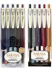 Zebra Sarasa Clip 0.5 Retractable Gel Ink Pen, Rubber Grip, 0.5 mm, Vintage Colo