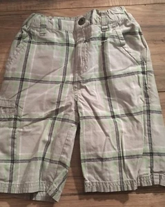 Gymboree Planet Cool Boys Shorts Size 5 Gray Black Green Adj Waist  - Picture 1 of 2