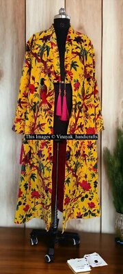 Chaqueta bata de lujo de terciopelo de pájaro tela banyan kimono original OFMD Foto 1 de 4