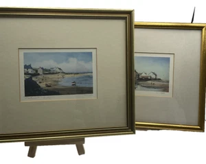 2x Robert Hughes signierte Drucke - Küstenszenen - limitierte Ausgabe gerahmte Kunst am Meer - Bild 1 von 11