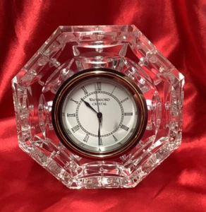 Reloj de abrigo/mesa/estante Waterford Crystal Ireland de 5" octágono - s5b - Imagen 1 de 5