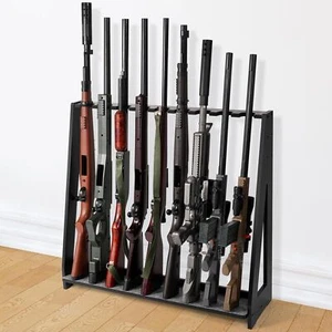 Estantes independientes para escopetas de madera de alta resistencia ajustables en interiores - Imagen 1 de 7