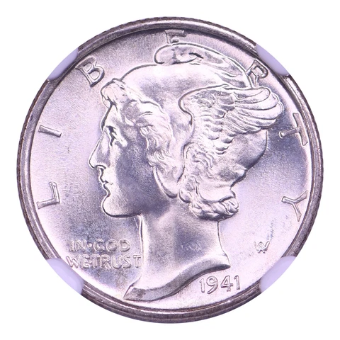 1941-D Mercury Dime NGC MS67FB Cover